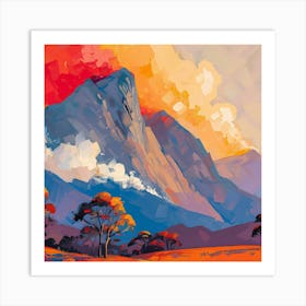 Sydney Mountain Range Art Print