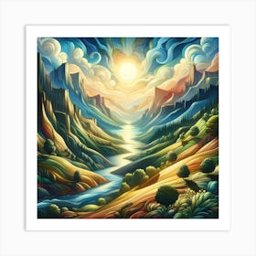 Abstract Landscape Painting 24 Art Print