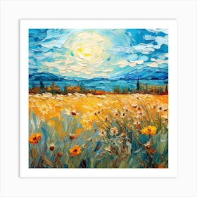 Poppies In The Meadow 3 Art Print