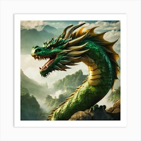 Dragon In The Mountains Art Print