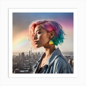 Rainbow Woman Art Print