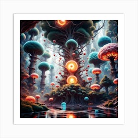 Psychedelic Forest Art Print