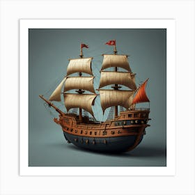 Default Create Unique Design Of Ship 0 Art Print