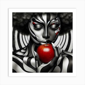 Zebra Woman Art Print