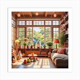 Totoro Living Room Art Print