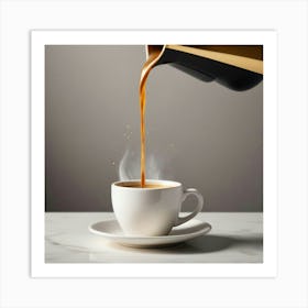 Pouring Coffee Into A Cup 6 Art Print