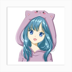 Kawaii Girl Art Print