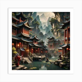 Chinese Village Art Print