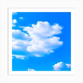 Blue Sky With Clouds 2 Art Print