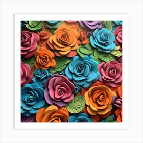 Paper Roses 6 Art Print