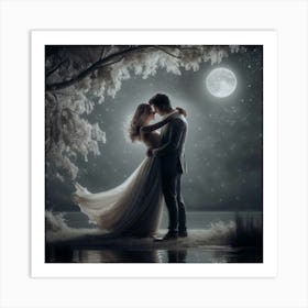 Moonlight Wedding Art Print