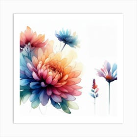 Watercolor Flowers 13 Art Print