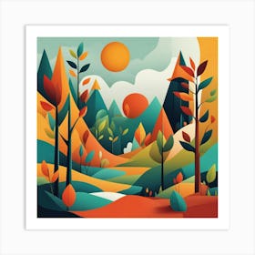 Abstract Landscape Painting 1 Art Print