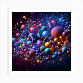 Abstract Spheres 3 Art Print