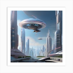 Futuristic Cityscape 8 Art Print