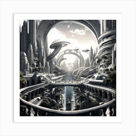 Futuristic City 32 Art Print