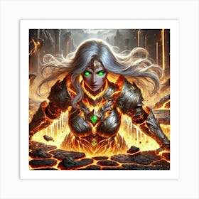 Nerys Volkaris Molten Armor Art Print