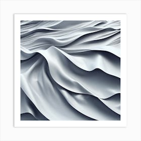 White Silk Art Print