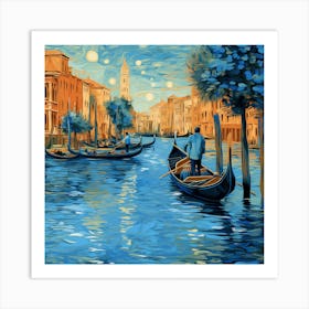 Venice Gondolas 2 Art Print