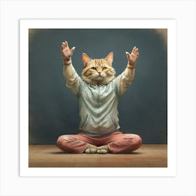 Yoga Cat Art Print