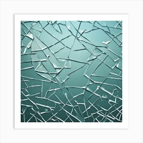 Broken Glass Background Art Print