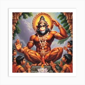 MY STRENGTH HANUMAN Art Print