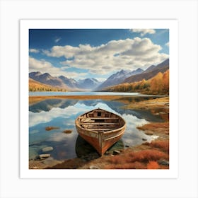 Boat On The Lake 21 Art Print