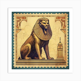 Egyptian Lion Art Print