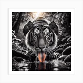 Tiger In The Forest Art Print