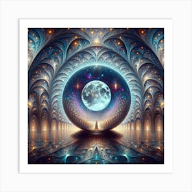 Moon At The End Of The Staircase Art Print