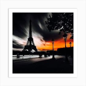 Sunset In Paris 10 Art Print