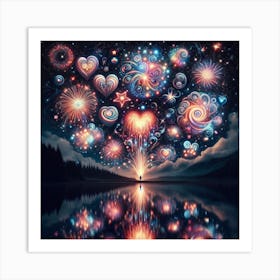 Fireworks In The Sky Art Print