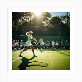 Tennis Player In Action 2 Art Print