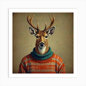 Deer Portrait 2 Art Print