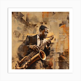 Saxophone Player 34 Art Print