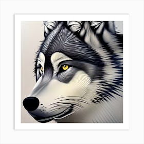 Beautiful Husky Art Print