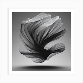 Abstract Abstract Black And White Art Print