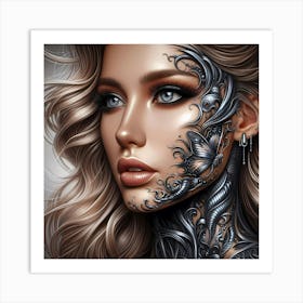 Futuristic Woman 4 Art Print