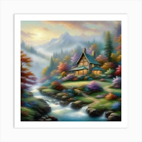 House By The Stream 4 Art Print