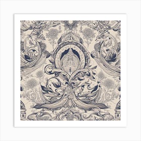 Ornate Wallpaper Art Print