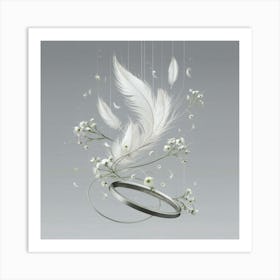 Ring With Feathers Art Print