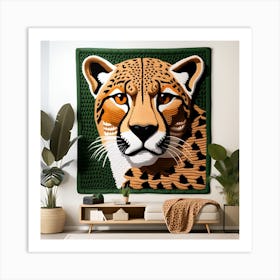 Cheetah Head Bohemian Wall Art 3 Art Print