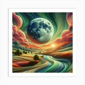 Moon In The Sky Art Print