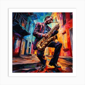 Saxophone Player 23 Art Print