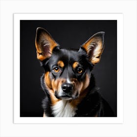 Portrait Of A Dog Art Print