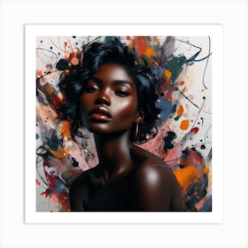 Beautiful Black Woman Art Print