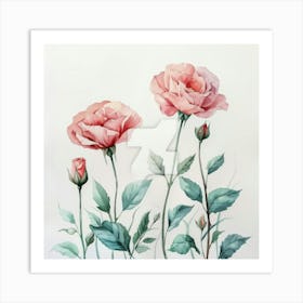 Pink Roses 5 Art Print