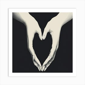 A Heart Formed By Two Hands art print 2 Art Print