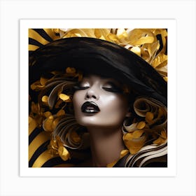 Black And Gold 5 Art Print