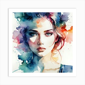 Watercolor Of A Woman 7 Art Print